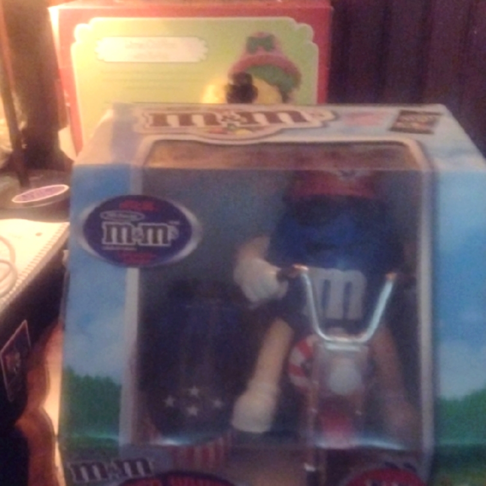 M&M'S Motorcycle Rider with Blue and Red Gear